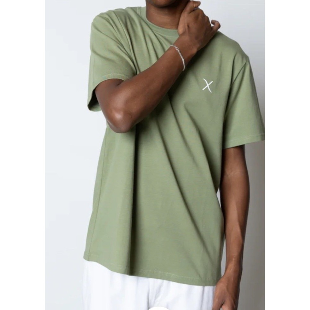 Clean Cut  DUSTY GREEN men's Regular Fit Short Slv T-shirt MEDIUM
